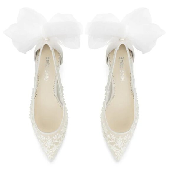 NEW!!! Bella Belle EASTON (IVORY) Wedding Bridal Shoes Heels US Size 7.5 IVORY - Picture 3 of 4